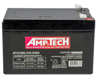 Amptech AT1212D 12V 12Ah VRLA AGM Deep Cycle Battery