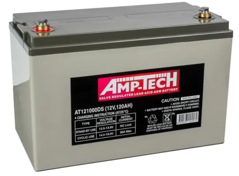 Amptech AT121000DS 12V 120Ah VRLA AGM Deep Cycle Battery