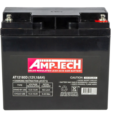 Amptech AT1218D 12V 18Ah VRLA AGM Deep Cycle Battery