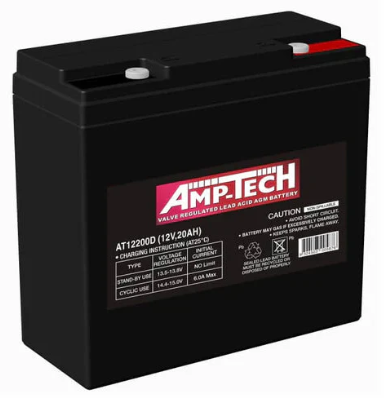 Amptech AT12200D 12V 20Ah VRLA AGM Deep Cycle Battery