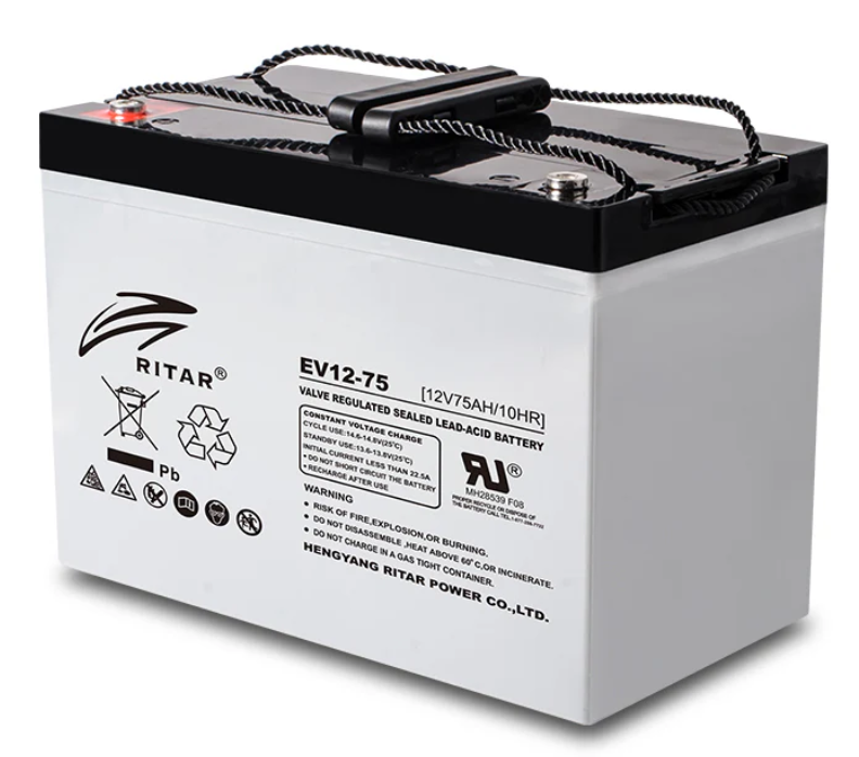 Ritar EV12-75 (RA12-75EV) Deep Cycle Battery | 12V 75Ah Deep Cycle ...