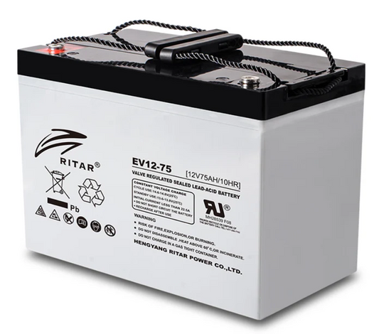 Ritar EV12-75 (RA12-75EV) Deep Cycle Battery
